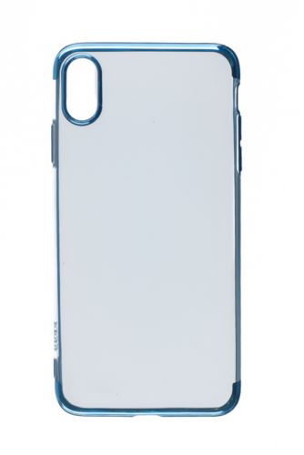 Чехол-накладка для iPhone XS Max ELECTROPLATED TPU DOKA синий - фото