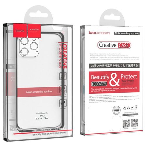 Чехол-накладка для iPhone 12 Pro Max HOCO LIGHT TPU прозрачная оптом, в розницу Центр Компаньон фото 4