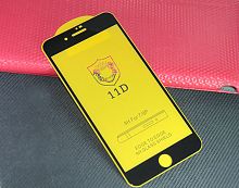 Купить Защитное стекло для iPhone 7/8 Plus FULL GLUE (желтая основа) картон черный оптом, в розницу в ОРЦ Компаньон