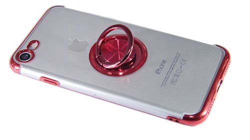 Чехол-накладка для iPhone 7/8/SE ELECTROPLATED TPU КОЛЬЦО красный оптом, в розницу Центр Компаньон фото 3