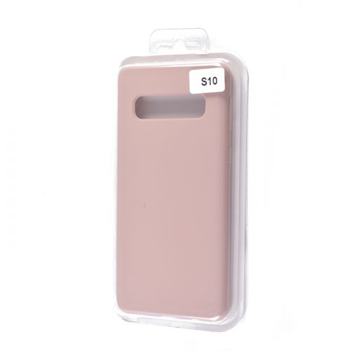 Чехол-накладка для Samsung G973 S10 VEGLAS SILICONE CASE закрытый светло-розовый (18) оптом, в розницу Центр Компаньон