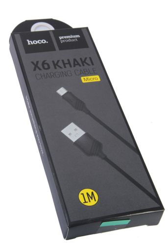 Кабель USB-Micro USB HOCO X6 Khaki черный оптом, в розницу Центр Компаньон фото 3