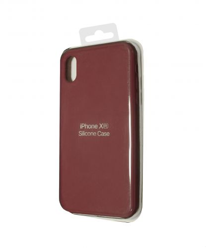 Чехол-накладка для iPhone XR SILICONE CASE бордовый (52) - фото