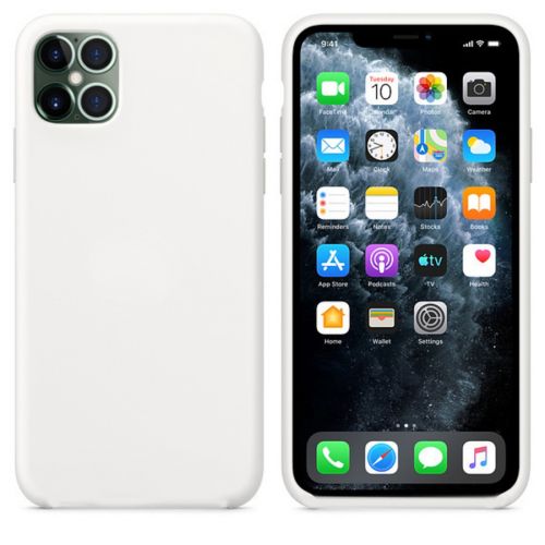Чехол-накладка для iPhone 12 Mini VEGLAS SILICONE CASE закрытый белый (9) - фото