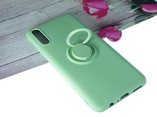 Чехол-накладка для Samsung A505F A50 SOFT TOUCH TPU КОЛЬЦО зеленый - фото