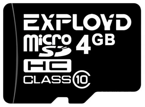 Карта памяти MicroSD 4 Gb Класс 10 Exployd без адаптера - фото