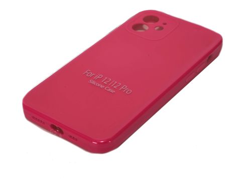 Чехол-накладка для iPhone 12 VEGLAS SILICONE CASE NL Защита камеры глубокий розовый (47) оптом, в розницу Центр Компаньон фото 2