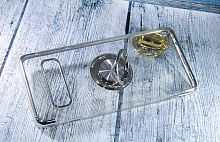 Чехол-накладка для Samsung G973 S10 ELECTROPLATED TPU КОЛЬЦО серебро - фото