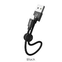 Кабель USB Lightning 8Pin HOCO X35 Premium 2.4A 0.25м черный - фото