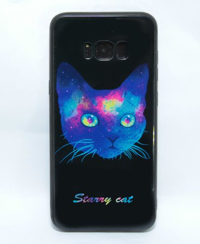 Чехол-накладка для Samsung G955 S8Plus LOVELY GLASS TPU кот коробка оптом, в розницу Центр Компаньон