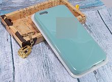 Чехол-накладка для iPhone 6/6S Plus  SILICONE CASE закрытый бирюзовый (21) - фото