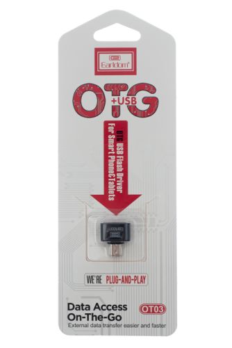 Адаптер USB MICRO USB OTG EarlDom ET-OT03 черный блистер оптом, в розницу Центр Компаньон фото 3