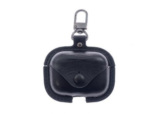 Чехол для наушников Airpods Pro 2 Leather Кнопка черный - оптовая продажа Чехол для наушников Airpods Pro 2 Leather Кнопка черный - фото
