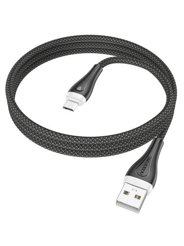 Кабель USB-Micro USB BOROFONE BX100 Advantage 2.4A 1м черный оптом, в розницу Центр Компаньон фото 2