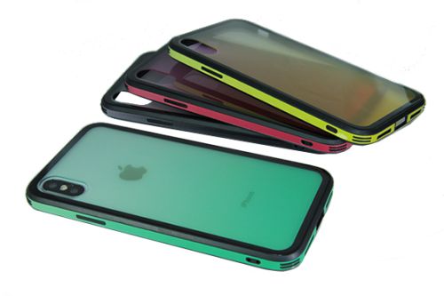 Чехол-накладка для iPhone X/XS GRADIENT TPU+Glass зеленый оптом, в розницу Центр Компаньон фото 3