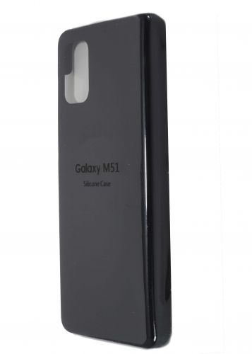 Чехол-накладка для Samsung M515F M51 SILICONE CASE закрытый черный (3) - фото