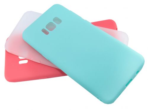 Чехол-накладка для Samsung G950 S8 FASHION TPU матовый б/отв голубой - фото