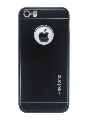 Чехол-накладка для iPhone 5/5S/SE  MOTOMO Metall+TPU черный - фото