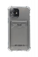Купить Чехол-накладка для iPhone 12 VEGLAS Air Pocket черно-прозрачный оптом, в розницу в ОРЦ Компаньон