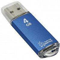 Купить USB флэш карта 4 Gb USB 2.0 Smart Buy V-Cut синий оптом, в розницу в ОРЦ Компаньон