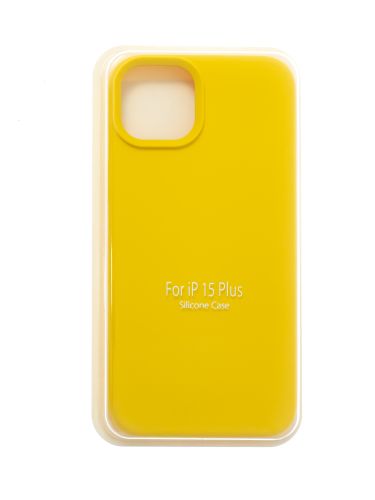 Чехол-накладка для iPhone 15 Plus SILICONE CASE закрытый желтый (4) оптом, в розницу Центр Компаньон