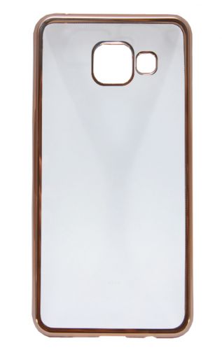Чехол-накладка для Samsung A310F A3 РАМКА TPU золото  - фото