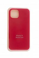 Чехол-накладка для iPhone 14 SILICONE CASE закрытый красный (14) - фото