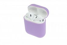 Чехол для наушников Airpods Silicone без карабина сиреневый - фото