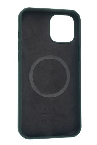 Чехол-накладка для iPhone 12 Pro Max SILICONE TPU поддержка MagSafe темно-зеленый коробка оптом, в розницу Центр Компаньон фото 3