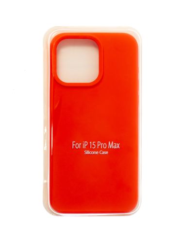 Чехол-накладка для iPhone 15 Pro Max SILICONE CASE закрытый оранжевый (13) оптом, в розницу Центр Компаньон