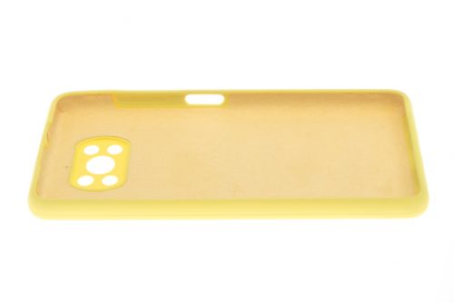 Чехол-накладка для XIAOMI Poco X3 NFC SILICONE CASE OP закрытый желтый (20) - фото фото 3