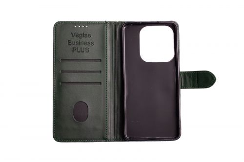 Чехол-книжка для XIAOMI Redmi Note 14 5G VEGLAS BUSINESS PLUS темно-зеленый - оптовая продажа фото 5 Чехол-книжка для XIAOMI Redmi Note 14 5G VEGLAS BUSINESS PLUS темно-зеленый - фото фото 5