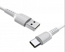 Кабель USB Type-C BOROFONE BX16 Easy 3A 1м белый - фото