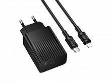 СЗУ Type-C BOROFONE BAS75A Source 3A PD30W кабель Apple 8Pin черный - фото