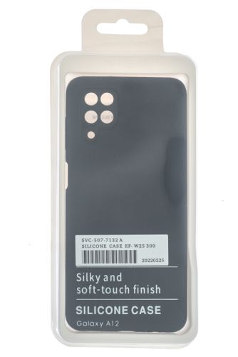 Чехол-накладка для Samsung A125F A12 SILICONE CASE OP закрытый черный (3) оптом, в розницу Центр Компаньон фото 4