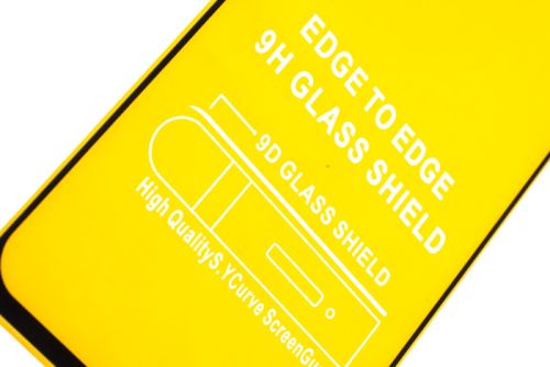 Защитное стекло для Realme C21Y FULL GLUE (желтая основа) пакет черный оптом, в розницу Центр Компаньон фото 2