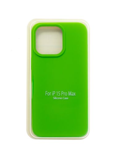 Чехол-накладка для iPhone 15 Pro Max SILICONE CASE закрытый ярко-зеленый (31) оптом, в розницу Центр Компаньон