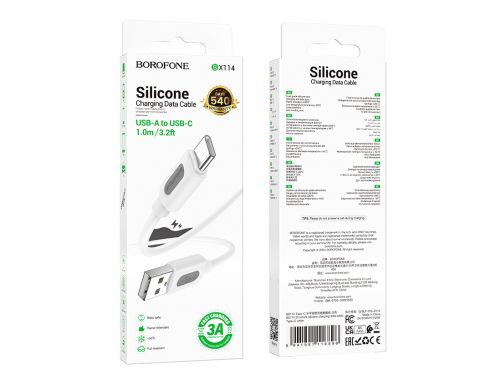 Кабель USB Type-C BOROFONE BX114 Structure 3A 1м черный - оптовая продажа фото 6 Кабель USB Type-C BOROFONE BX114 Structure 3A 1м черный - фото фото 6