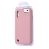 Купить Чехол-накладка для Samsung A015F A01 VEGLAS SILICONE CASE закрытый светло-розовый (18) оптом, в розницу в ОРЦ Компаньон