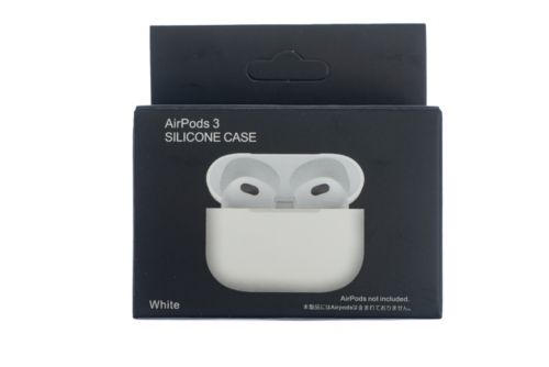 Чехол для наушников Airpods 3 Silicone без карабина белый - оптовая продажа фото 4 Чехол для наушников Airpods 3 Silicone без карабина белый - фото фото 4
