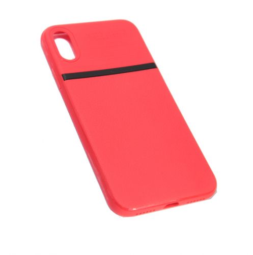 Чехол-накладка для iPhone X/XS NEW LINE LITCHI TPU красный - оптовая продажа фото 3 Чехол-накладка для iPhone X/XS NEW LINE LITCHI TPU красный - фото фото 3