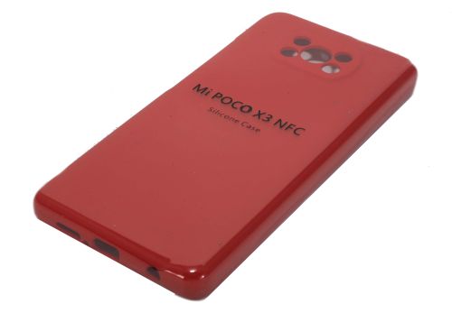 Чехол-накладка для XIAOMI Poco X3 NFC SILICONE CASE закрытый красный (1) оптом, в розницу Центр Компаньон фото 2