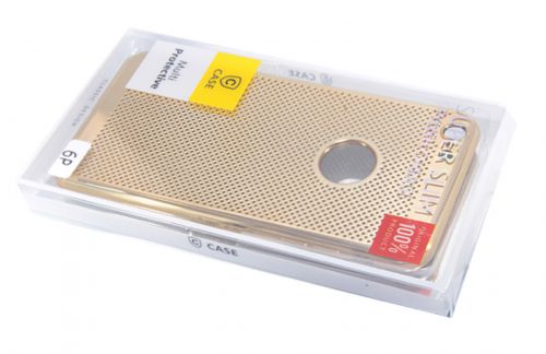 Чехол-накладка для iPhone 6/6S Plus C-CASE РАМКА перфор TPU золото - оптовая продажа фото 2 Чехол-накладка для iPhone 6/6S Plus C-CASE РАМКА перфор TPU золото - фото фото 2
