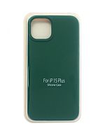 Купить Чехол-накладка для iPhone 15 Plus SILICONE CASE закрытый темно-зеленый (49) оптом, в розницу в ОРЦ Компаньон