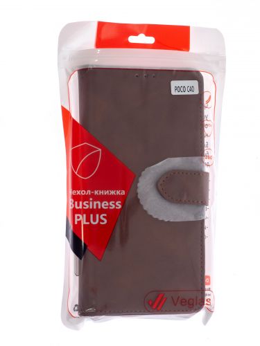 Чехол-книжка для XIAOMI Poco C40 VEGLAS BUSINESS PLUS коричневый - фото фото 5