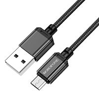 Купить Кабель USB-Micro USB BOROFONE BX87 Sharp 2.4A 1м черный оптом, в розницу в ОРЦ Компаньон