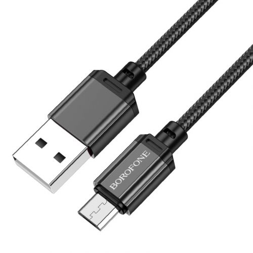 Кабель USB-Micro USB BOROFONE BX87 Sharp 2.4A 1м черный оптом, в розницу Центр Компаньон
