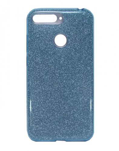Чехол-накладка для HUAWEI Honor 7A Pro/Y6 Prime 2018 JZZS Shinny 3в1 TPU синяя - оптовая продажа Чехол-накладка для HUAWEI Honor 7A Pro/Y6 Prime 2018 JZZS Shinny 3в1 TPU синяя - фото