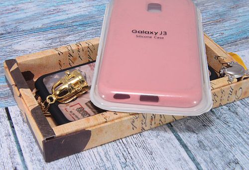 Чехол-накладка для Samsung J330F J3 SILICONE CASE закрытый розовый оптом, в розницу Центр Компаньон фото 2