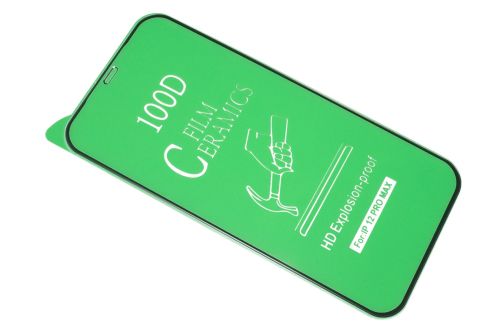Защитная пленка для iPhone 12 Pro Max CERAMIC картон черный оптом, в розницу Центр Компаньон фото 3